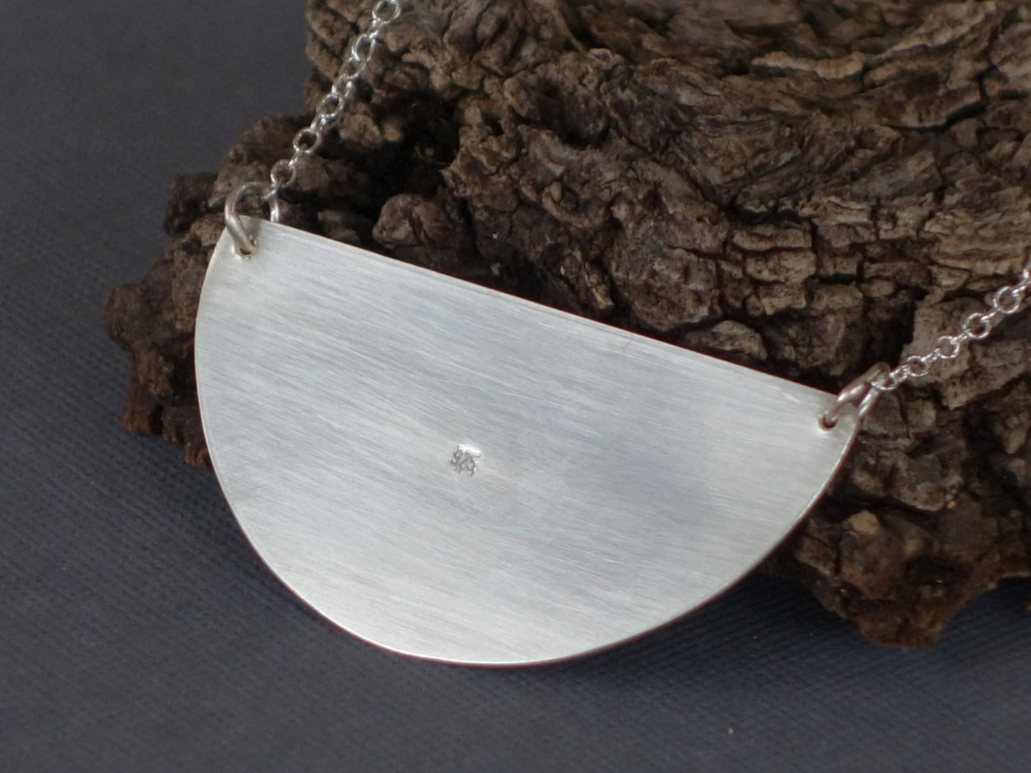 Mandala Necklace, Half Moon Necklace, Silver Mandala, Moon Necklace, Minimalist Necklace, Geometric