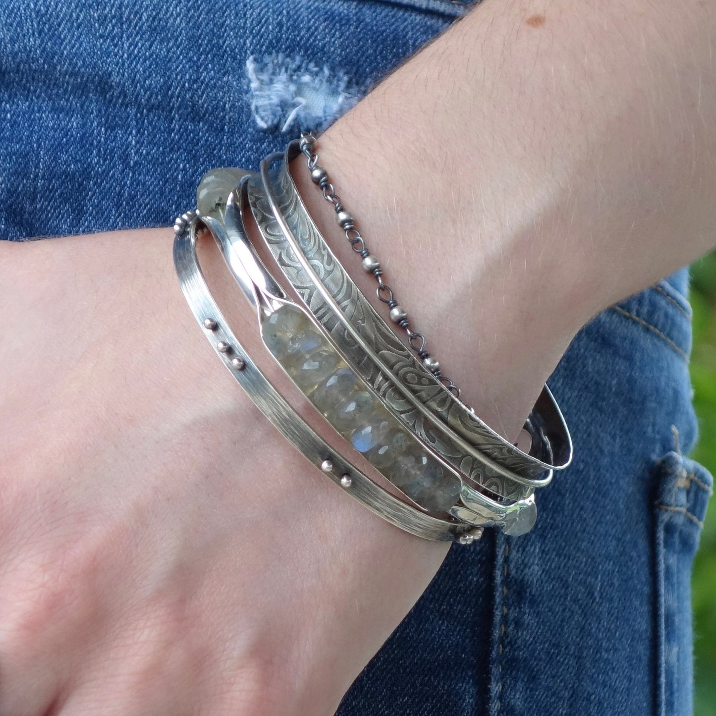 Labradorite Bangle, Anticlastic Bangle, Labradorite Bracelet, Gemstone Bangle