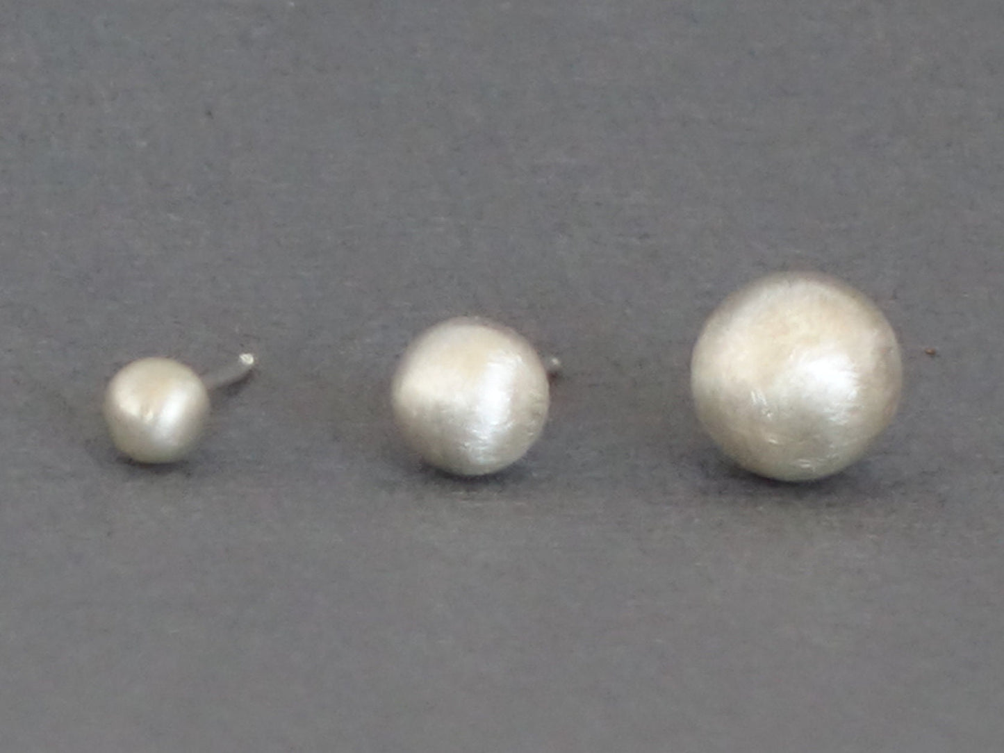 Sterling Silver Studs, Textured Silver Studs, Silver Post Earrings, choose size