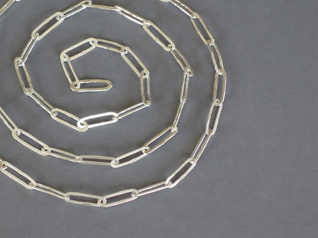 Chunky Chain Necklace, Bold Silver Chain Necklace, Handmade Silver Link Necklace, Oval Link Necklace, Minimalist Necklace