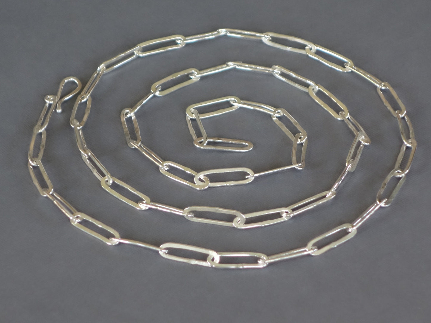 Chunky Chain Necklace, Bold Silver Chain Necklace, Handmade Silver Link Necklace, Oval Link Necklace, Minimalist Necklace