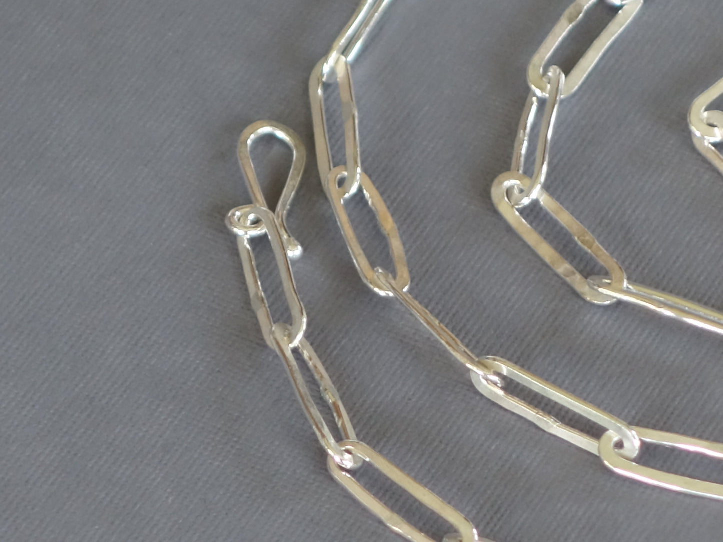 Chunky Chain Necklace, Bold Silver Chain Necklace, Handmade Silver Link Necklace, Oval Link Necklace, Minimalist Necklace