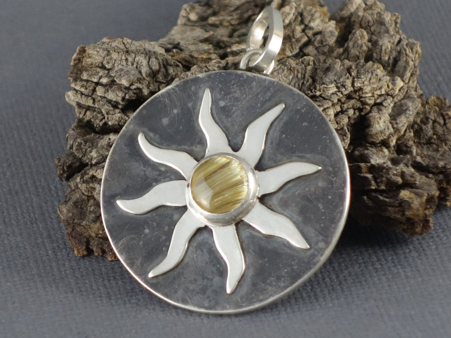 Celestial pendant, 2 sided sun and moon, Sun Pendant, Man in the moon Pendant, Moon Necklace, Double sided pendant, Large Pendant,