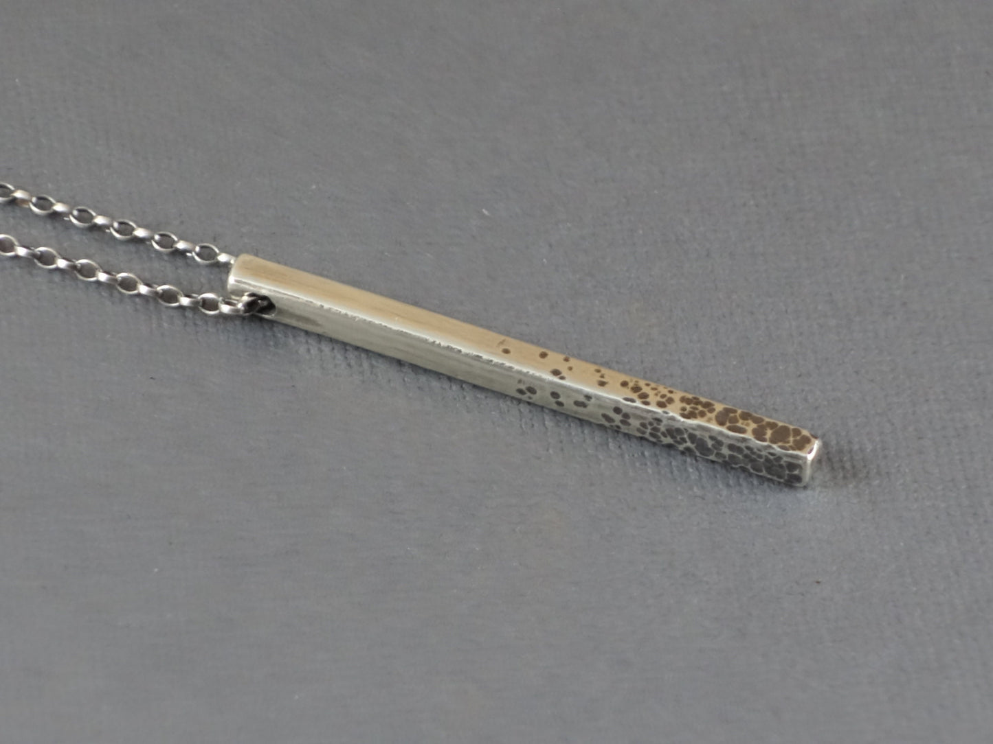 Silver Square Line Pendant, Square Long Pendant,