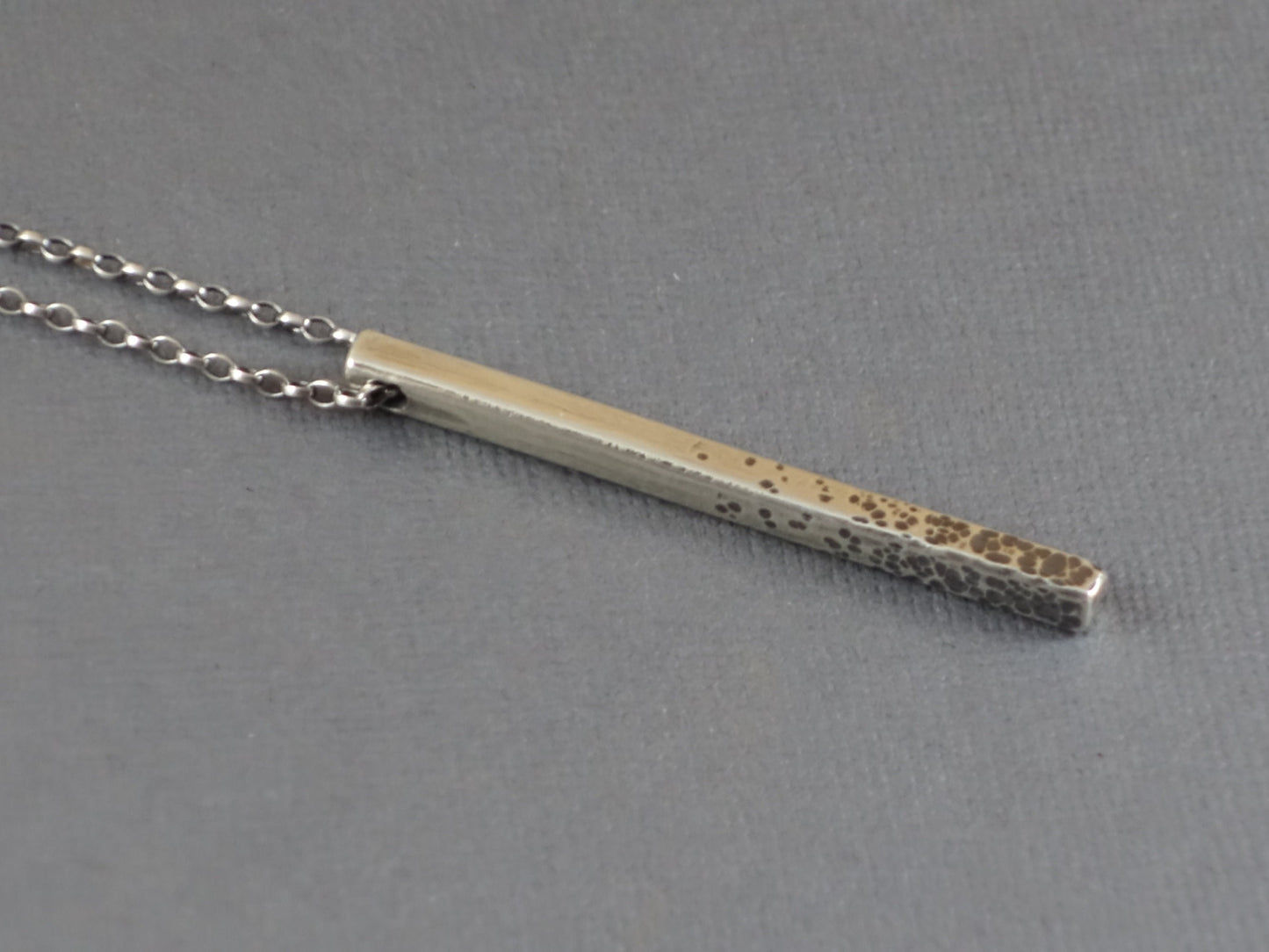 Silver Square Line Pendant, Square Long Pendant,