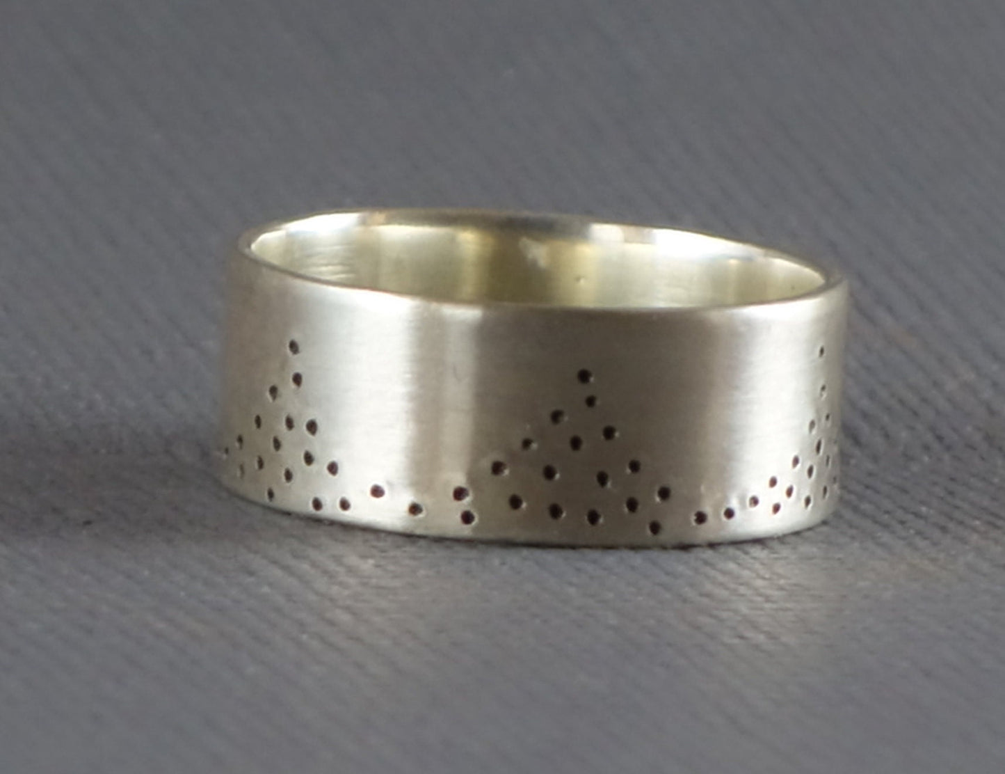 Crown Ring, Wide Band Crown, Wide Silver Band
