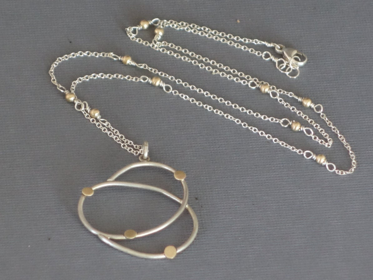 Gold Celestial Necklace, Space Pendant, Saturn Necklace, space Jewelry, Saturn Pendant,  Planet Pendant, 14k Gold Dot Saturn Pendant,