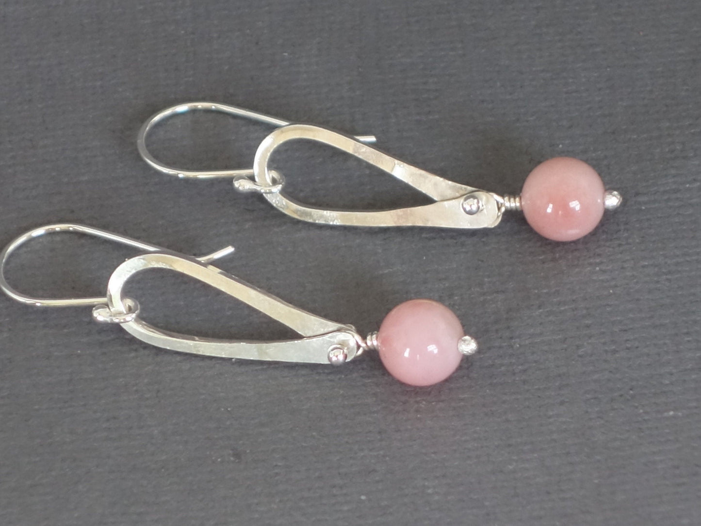 Opal Earrings, Pink Opal Earrings, Pink Earrings, Teardrop Earrings, Opal Dangle Earrings
