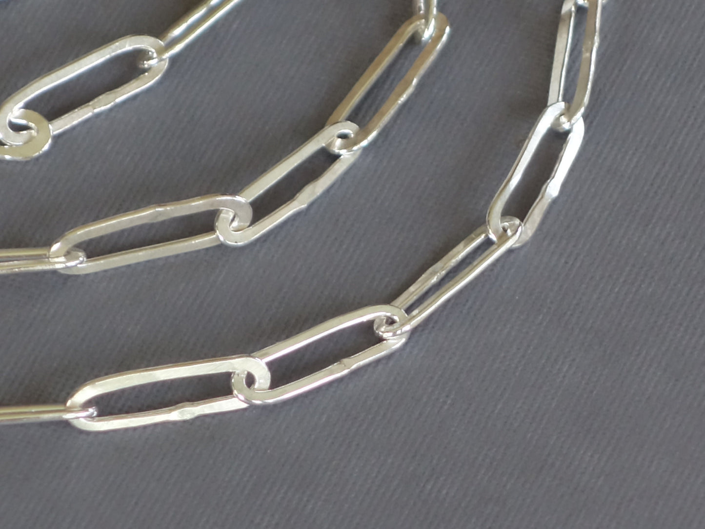Chunky Chain Necklace, Bold Silver Chain Necklace, Handmade Silver Link Necklace, Oval Link Necklace, Minimalist Necklace